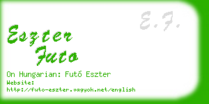 eszter futo business card